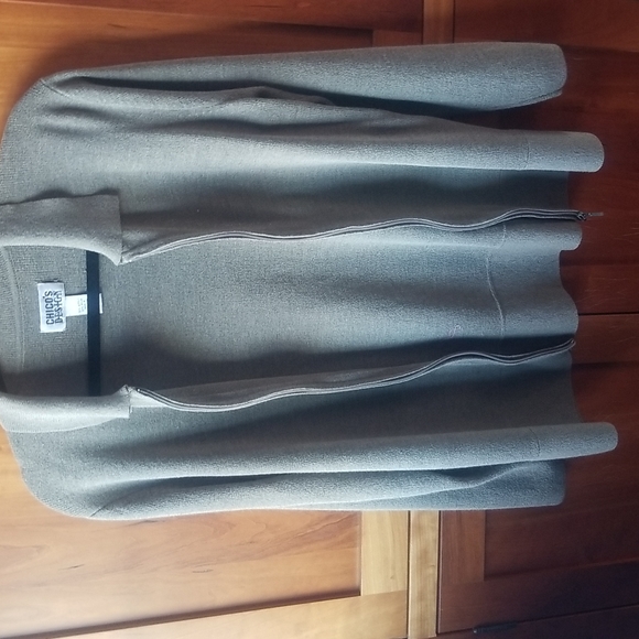 Chico's  tan , zip-up sweater, Size 1 - Picture 3 of 6